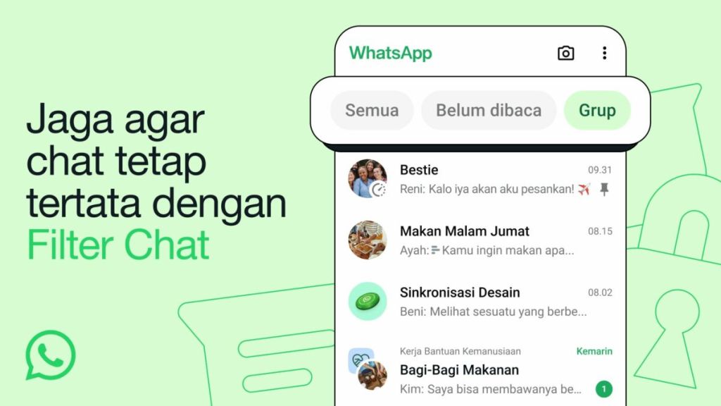 Pesan Lebih Mudah Ditemukan dengan Filter Chat WhatsApp&nbsp;Terbaru