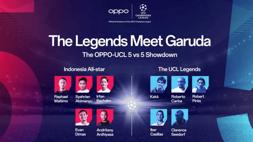 OPPO Umumkan 5 Pesepakbola Tanah Air untuk Lawan Kaka hingga&nbsp;Casillas!